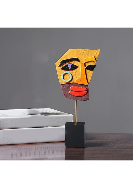 Reçine Soyut Yüz Heykel Dekoratif Süs Figürin Raf Sanat Eserleri (Yurt Dışından) fırsatları