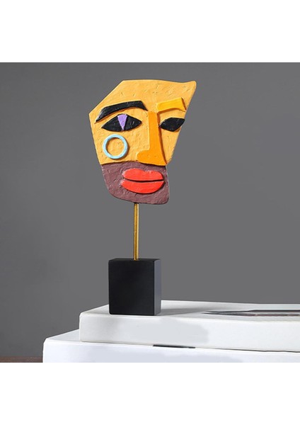 Reçine Soyut Yüz Heykel Dekoratif Süs Figürin Raf Sanat Eserleri (Yurt Dışından) indirimleri