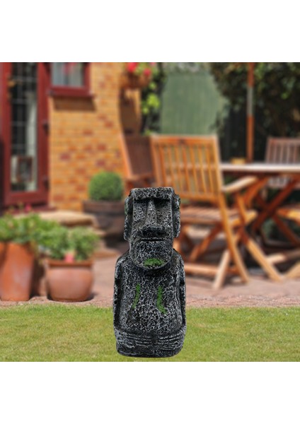 Akvaryum Moai Reçinesi Paskalya Adası Heykelleri Bahçe Peyzaj Yard Dekorasyonu 5X3X12CM (Yurt Dışından)