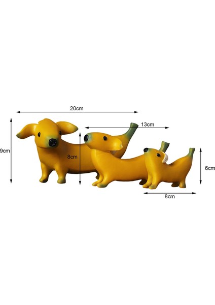 3pcs/set Muz Köpeği Heykelleri Hayvan Sanat Figürinler Heykeli Ev Dekoru (Yurt Dışından) modelleri