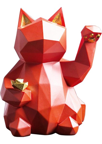 Ev Dekoru Şanslı Kedi Reçine Heykeli Modern Soyut Sanat Heykel Dekor Hediyeleri (Yurt Dışından)