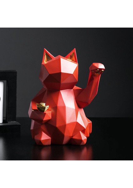 Ev Dekoru Şanslı Kedi Reçine Heykeli Modern Soyut Sanat Heykel Dekor Hediyeleri (Yurt Dışından) modelleri