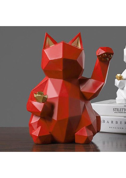 Ev Dekoru Şanslı Kedi Reçine Heykeli Modern Soyut Sanat Heykel Dekor Hediyeleri (Yurt Dışından) fırsatları