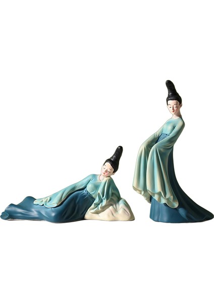 Şiirsel Dansçı Heykelcik Art Reçine Ofis Kabini Masası Yeşil Için Figür Heykeli 25X14CM 15X26CM (Yurt Dışından) fiyatları