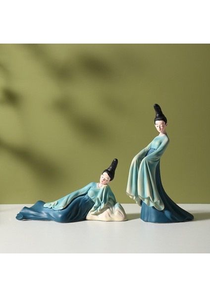 Şiirsel Dansçı Heykelcik Art Reçine Ofis Kabini Masası Yeşil Için Figür Heykeli 25X14CM 15X26CM (Yurt Dışından) fırsatları