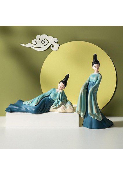 Şiirsel Dansçı Heykelcik Art Reçine Ofis Kabini Masası Yeşil Için Figür Heykeli 25X14CM 15X26CM (Yurt Dışından) indirimleri