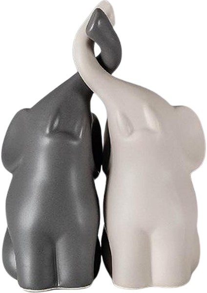Gri ve Beyaz Fil Seramik Figürinler Ayakta Sanat El Sanatları Ev Dekoru Hediyeleri S Beyaz Gri (Yurt Dışından) indirimleri