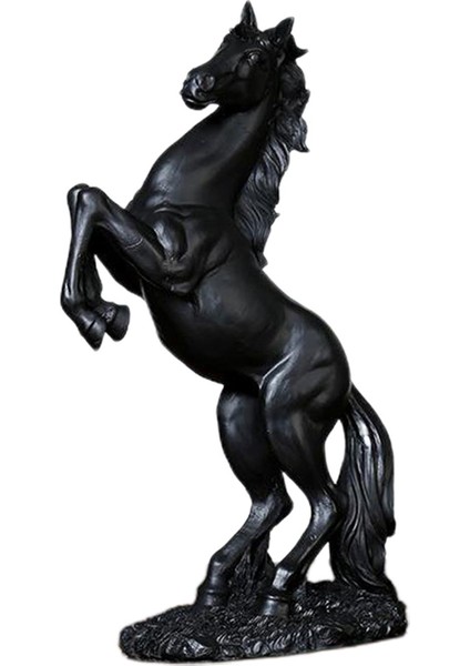 Avrupa Savaşı At Heykeli Reçine Hayvan Heykel Dekorasyon Hediye El Sanatları Siyah (Yurt Dışından) fiyatları