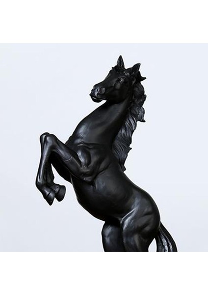 Avrupa Savaşı At Heykeli Reçine Hayvan Heykel Dekorasyon Hediye El Sanatları Siyah (Yurt Dışından) fırsatları