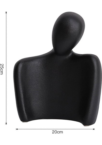 Lover Heykel Seramik Çift Figürin Masaüstü Dekorasyon Yıldönümü Hediye Beyaz S Siyah L (Yurt Dışından) fırsatları