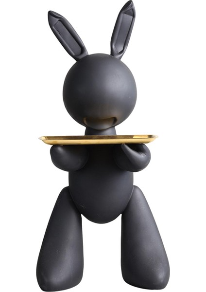 Nordic Tavşan Figürinler Depolama Tepsisi Küpe Tutucu Paskalya Siyahı Için Tavuk Heykeli (Yurt Dışından)