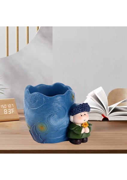 Reçine Sanatçı Karikatür Figürinler Kalem Tutucu Oturma Odası Çocuk Kalem Tutucu Için Dekorasyon (Yurt Dışından) modelleri