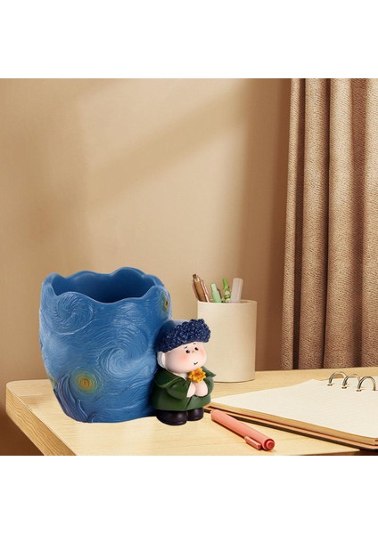 Reçine Sanatçı Karikatür Figürinler Kalem Tutucu Oturma Odası Çocuk Kalem Tutucu Için Dekorasyon (Yurt Dışından) fırsatları