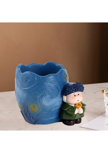 Reçine Sanatçı Karikatür Figürinler Kalem Tutucu Oturma Odası Çocuk Kalem Tutucu Için Dekorasyon (Yurt Dışından) indirimleri