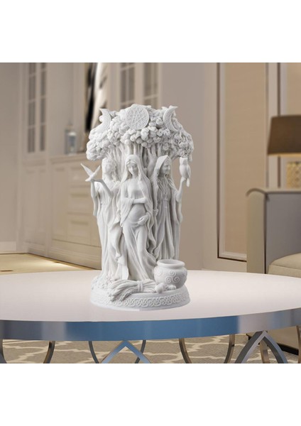 3D Aslan Heykel Zanaat Hayvan Figürin Masa Üstü Dolap Düzenleme Dekorasyonu Beyaz (Yurt Dışından)