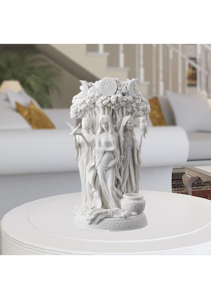 3D Aslan Heykel Zanaat Hayvan Figürin Masa Üstü Dolap Düzenleme Dekorasyonu Beyaz (Yurt Dışından)