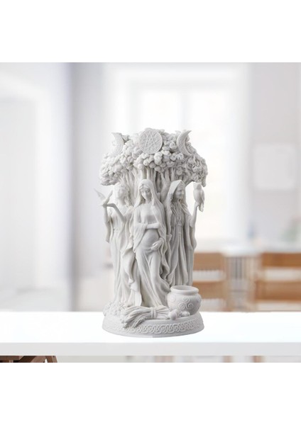 3D Aslan Heykel Zanaat Hayvan Figürin Masa Üstü Dolap Düzenleme Dekorasyonu Beyaz (Yurt Dışından)