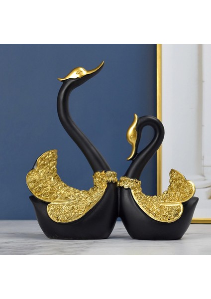 Swan Lover Heykel Iç Çocuk Odası Masa Tabanı Siyah (Yurt Dışından)