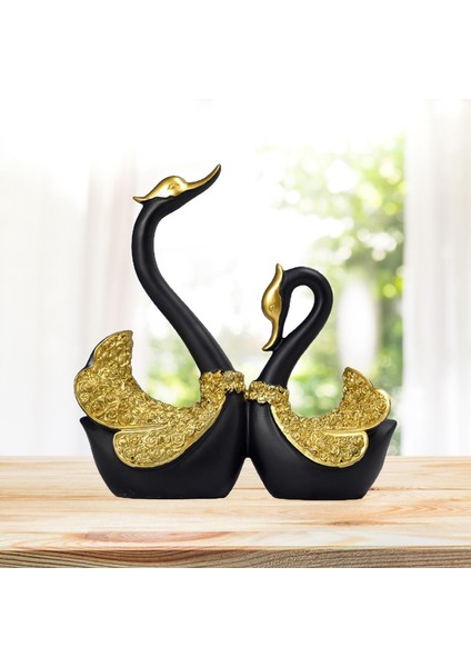 Swan Lover Heykel Iç Çocuk Odası Masa Tabanı Siyah (Yurt Dışından)
