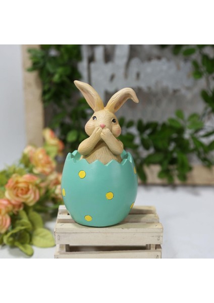 Sevimli Tavşan Heykeli Paskalya Tavşanı Masa Ofis Bahar Paskalya Dekoru Kapak Ağız Yeşil (Yurt Dışından) modelleri