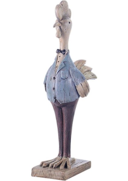 Reçine Tavuk Heykeli Küçük Sevimli Horoz Biber Çalkalayıcı Sanat Figürin Ev Için 8X13.5X31CM (Yurt Dışından)