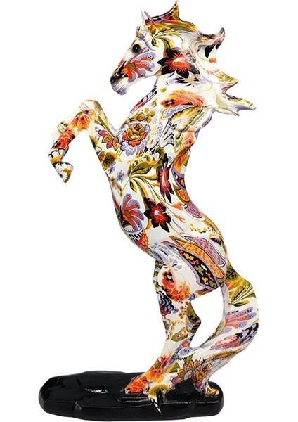 Graffiti Ayakta At Heykeli Heykelcik Ofisi Dekor Hayvan Heykel Masası (Yurt Dışından)