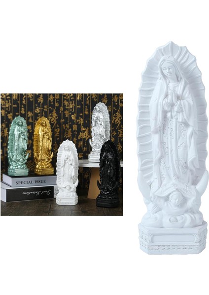 Katolik Madonna Aziz Heykel Figür Masa Reçine Heykeli Heykelcik Beyaz (Yurt Dışından) modelleri