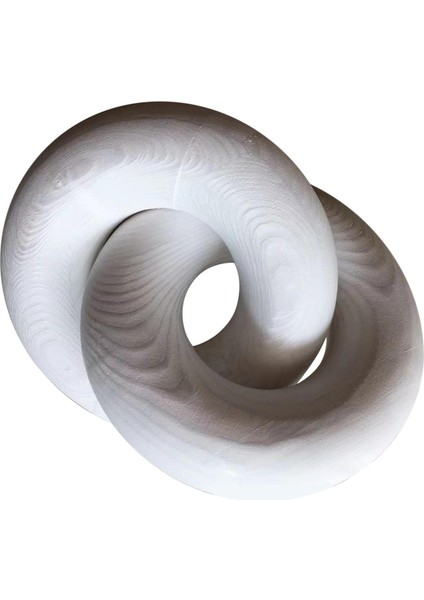 Oturma Odası Için Beyaz Ahşap Düğüm Süsü Doğal Ahşap Zincir Bağlantı Dekoru (Yurt Dışından)