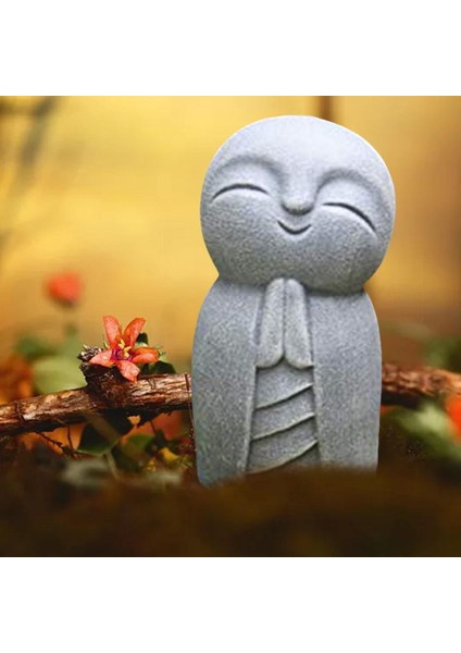 Reçine Gri Jizo Heykeli ile Gülümseme Ev Bahçe Çim Heykel Dekorasyon (Yurt Dışından) fiyatları