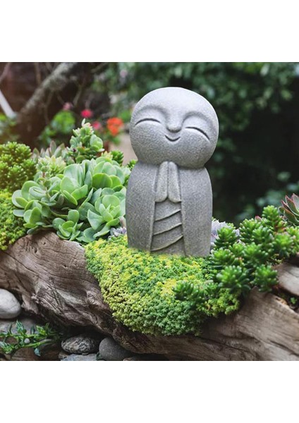 Reçine Gri Jizo Heykeli ile Gülümseme Ev Bahçe Çim Heykel Dekorasyon (Yurt Dışından) fırsatları
