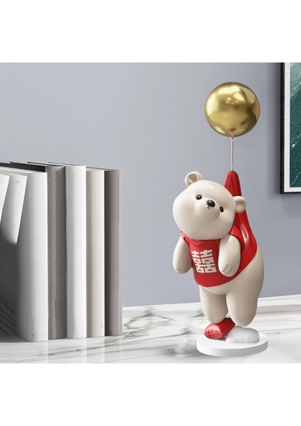 Kutup Ayısı Figürin Reçine Heykeli Kabine Tv Standı Masaüstü Dekorasyon Kırmızı (Yurt Dışından) indirimleri