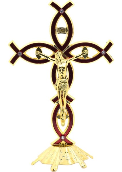 Haç Figürin Isa Mesih, Kilise Şapel Dekoru Için Çapraz Heykel Metalinde Kırmızı (Yurt Dışından) fiyatları