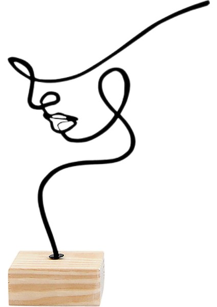 Soyut Anahat Heykel Ferforje Figür Dekorasyonu L (Yurt Dışından)