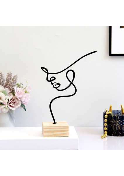 Soyut Anahat Heykel Ferforje Figür Dekorasyonu L (Yurt Dışından) fiyatları