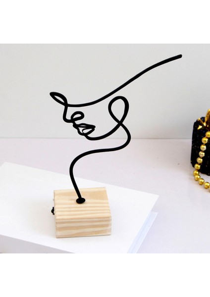 Soyut Anahat Heykel Ferforje Figür Dekorasyonu L (Yurt Dışından) modelleri