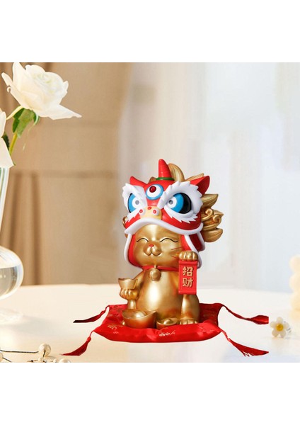 Sharprepublic Lucky Cat Süsler Heykel Figürinleri Ev Sundurma Altın Için Fengshui Reçinesi (Yurt Dışından) fırsatları