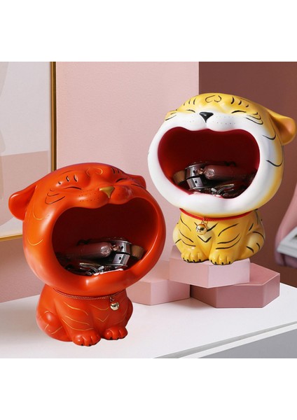 Creative Tigers Heykel Organizatör Kase Yatak Odası Sarı (Yurt Dışından)