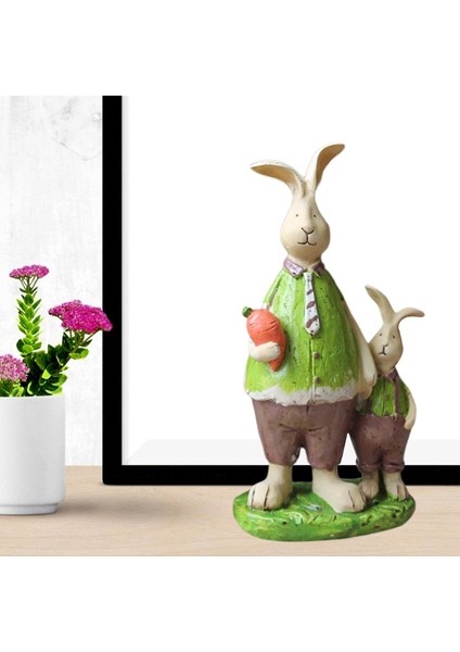 Sevimli Tavşan Heykeli Hayvan Heykel Süs Hediyesi Ev Dekorasyon Figürinleri B (Yurt Dışından) modelleri