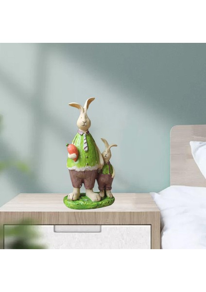 Sevimli Tavşan Heykeli Hayvan Heykel Süs Hediyesi Ev Dekorasyon Figürinleri B (Yurt Dışından) fırsatları