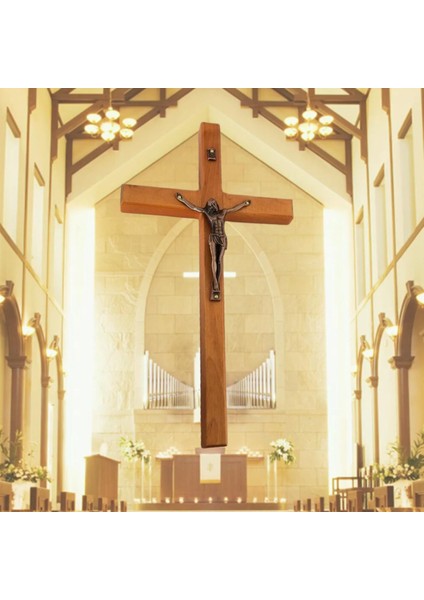 Ahşap Isa Crucifix Heykel Katolik Heykelcik El Sanatları Duvar Kilisesi Dekor Hediyesi (Yurt Dışından) indirimleri