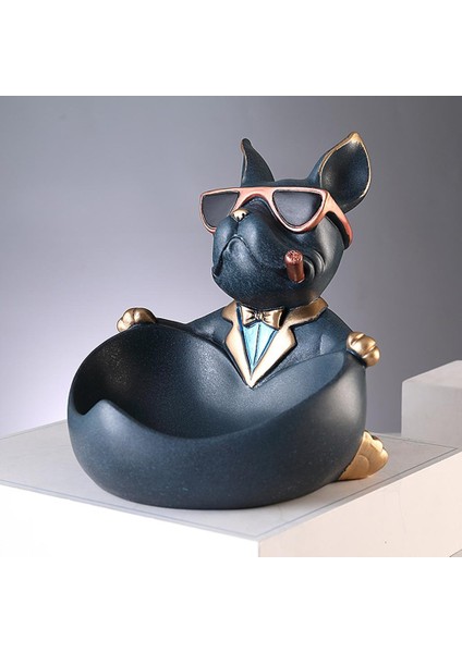 Köpek Heykeli Reçine Artware Heykel Anahtarları Takı Depolama Ev Ofisi Mavi (Yurt Dışından) modelleri