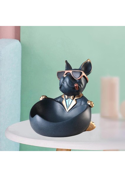 Köpek Heykeli Reçine Artware Heykel Anahtarları Takı Depolama Ev Ofisi Mavi (Yurt Dışından) fırsatları