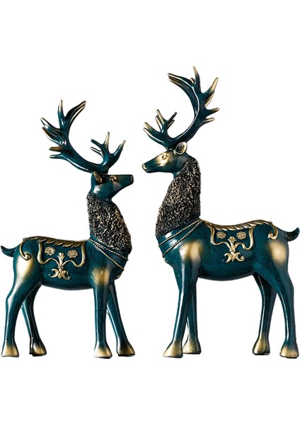 Dekor Yeşil Için Iskandinav Geyik Heykeli Heykel Hayvanı (Yurt Dışından) fırsatları