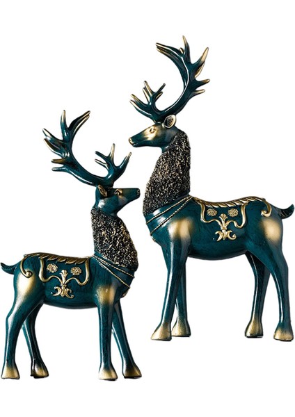 Dekor Yeşil Için Iskandinav Geyik Heykeli Heykel Hayvanı (Yurt Dışından) indirimleri