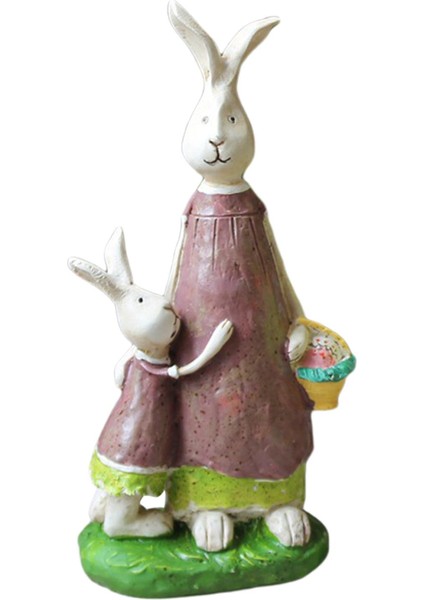 Sevimli Tavşan Heykeli Heykel Süs Hediyesi Ev Dekorasyon Figürinler A (Yurt Dışından) modelleri