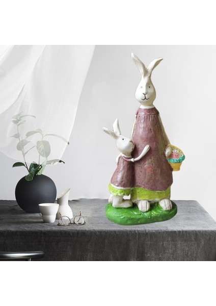 Sevimli Tavşan Heykeli Heykel Süs Hediyesi Ev Dekorasyon Figürinler A (Yurt Dışından) fırsatları