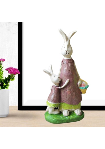 Sevimli Tavşan Heykeli Heykel Süs Hediyesi Ev Dekorasyon Figürinler A (Yurt Dışından) indirimleri