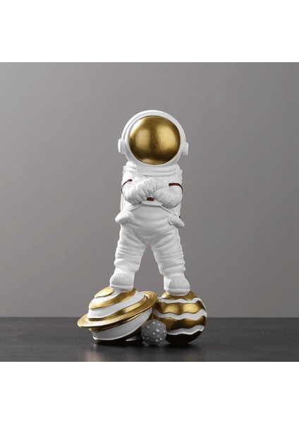Astronot Heykeli Yaratıcı Uzaylık Figürleri Dekorasyon Masası Oturma Odası Ayakta Gezegen (Yurt Dışından) modelleri