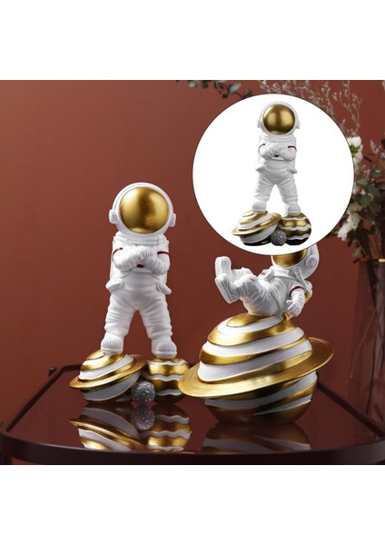 Astronot Heykeli Yaratıcı Uzaylık Figürleri Dekorasyon Masası Oturma Odası Ayakta Gezegen (Yurt Dışından) fırsatları
