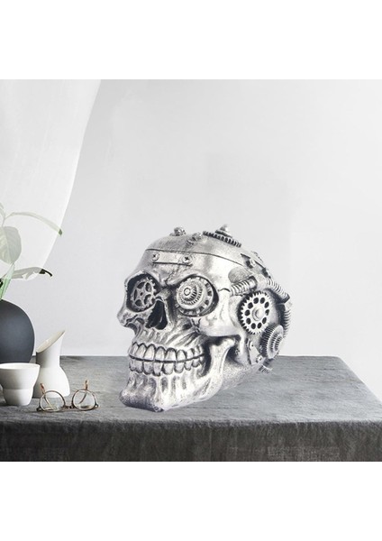Gotik Reçine Kafatası Heykeli Iskelet Kafası Figürinler Heykel Kulübü Ev Aksanı (Yurt Dışından) indirimleri